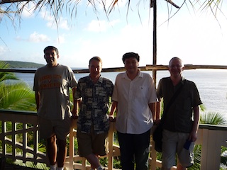 Harvind Samra, David Burgess, Taiichi Fox , Tim Panton in Niue