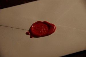 Wax sealed letter